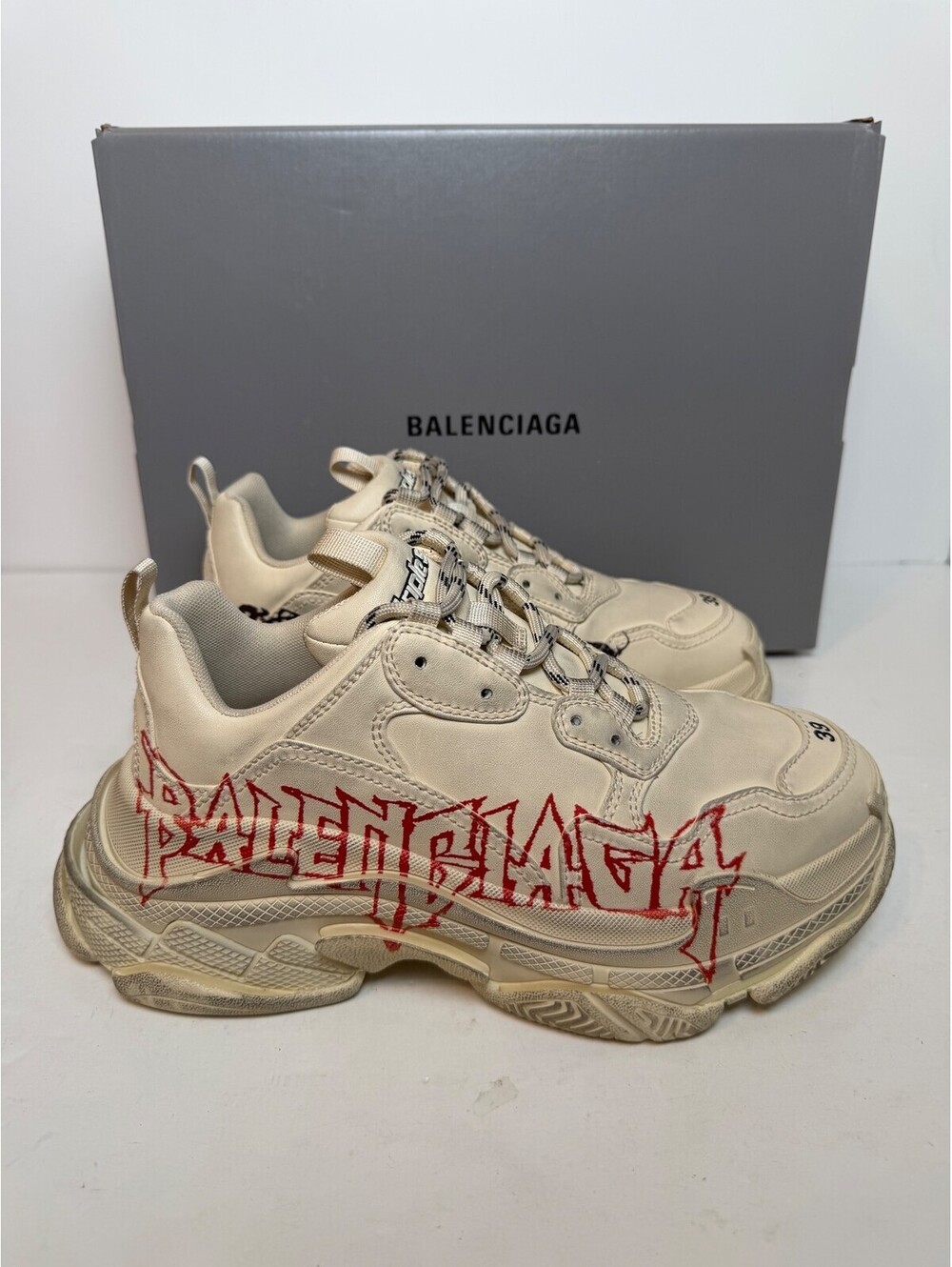 Balenciaga Triple S Graffiti Sneakers Womens Size 9/39 New